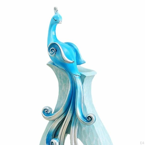 Vases |   Elegant Resin Peacock Flower Vase For Special Occasions Vases blue