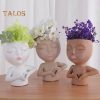 Vases |   Face Planter Love Gesture Home Decor Resin Durable Whimsical Girl Face Planter Pot Garden Supplies Vases brown