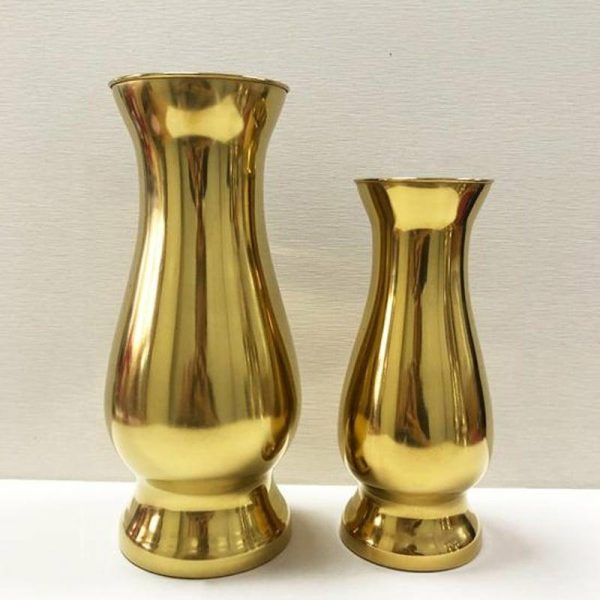 Vases |   Fashion Decorative Vase Wide Application Stainless Steel Exquisite Vases golden