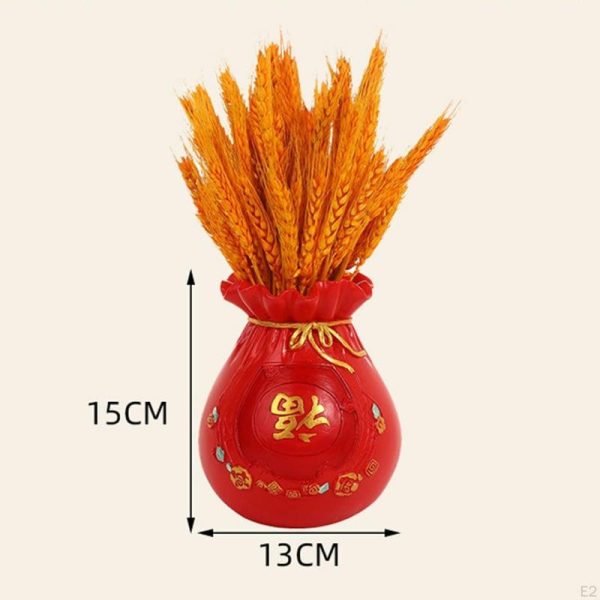 Vases |   Feng Shui Money Bag Figurine Art Craft Ornament Flower Vase Resin Flowerpot Arrangements For Vases gold