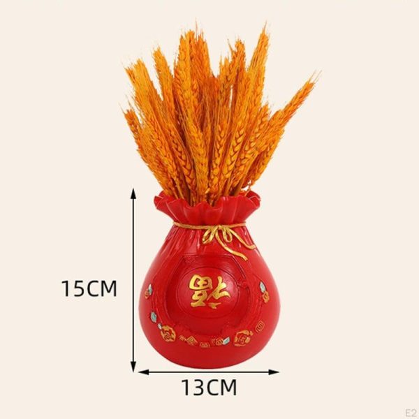 Vases |   Feng Shui Money Bag Figurine Art Craft Ornament Flower Vase Resin Flowerpot Arrangements For Vases gold