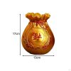 Vases |   Feng Shui Money Bag Figurine Art Craft Ornament Flower Vase Resin Flowerpot Arrangements For Vases gold