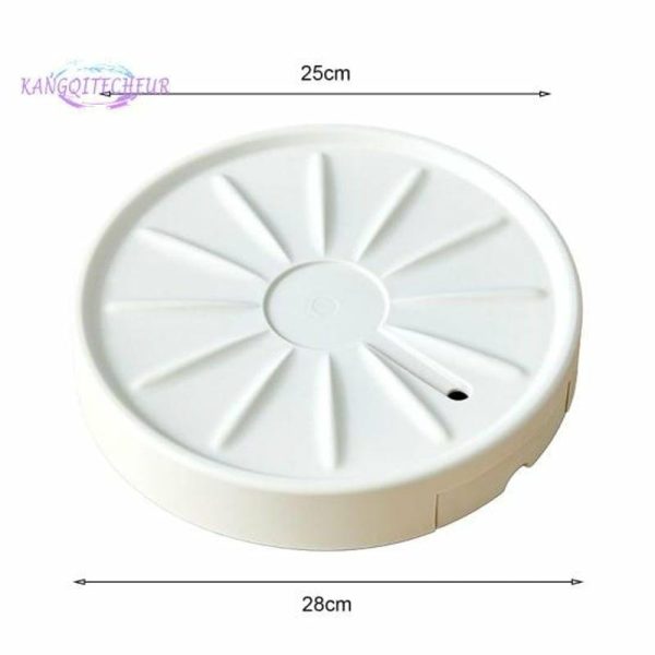 Vases |   Flower Pot Tray, 13 Inch Rolling Plant Caddy, Silent Wheels, Easy Pot Movement, Thickened Resin Flower Pot Tray Vases beige