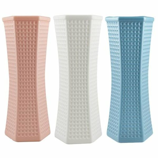 Vases |   Flower Vase Nordic Arrangement Desktop Style Shatterproof Geometric Flower Floral Vase For Office Vases blue