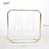 Vases |   Glass Tube Plant Pot Hanging Vase Metal Stand Flower Bottle Container Hydroponic Container Terrarium Vases gold