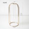 Vases |   Glass Tube Plant Pot Hanging Vase Metal Stand Flower Bottle Container Hydroponic Container Terrarium Vases gold