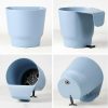 Vases |   Hanging Flower Pot Large Capacity Impact Resistance Drain Hole Design Plant Container Flowerpot Garden Supplies Vases blue