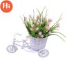 Vases |   Hi 1 Set Chic Fake Saxifrage Bike Beautiful Increase Vitality Rattan Tricycle Faux Vases champagne