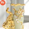 Vases |   Hi European Style Ceramic Flower Vase Floral Vases Desktop Decor Left Elephant Vases as the picture