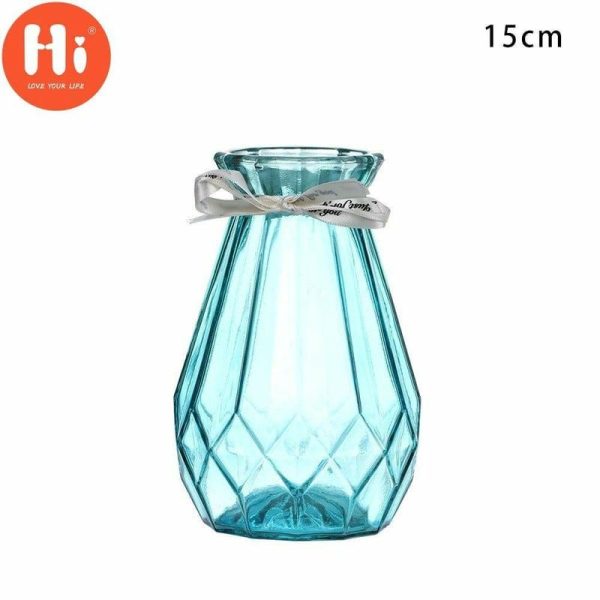 Vases |   Hi Minimalist Creative Clear Design Home Decor Flower Pot Hydroponic Vase Glass Vase Dried Flower Vase Vases as the picture