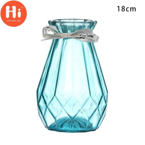 Vases |   Hi Minimalist Creative Clear Design Home Decor Flower Pot Hydroponic Vase Glass Vase Dried Flower Vase Vases as the picture