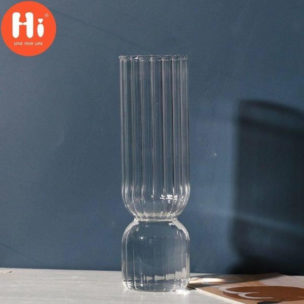 Vases |   Hi Parties Living Room Flower Pot Hydroponic Plant Home Decoration Flower Vase Glass Vase Table Decor Vases blue