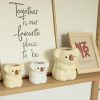 Vases |   Makeup Brush Storage Bucket Ins Style Cute Koala Neatly Organize Brushes Save Time Stay Trendy Storage Bucket Vases light yellow