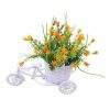 Vases |   Modern Faux Flower Tricycle Reusable Non-Fading 3D Vases champagne