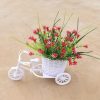 Vases |   Modern Faux Flower Tricycle Reusable Non-Fading 3D Vases champagne