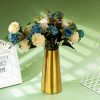 Vases |   Modern Stainless Steel Vase Large Capacity Sturdy Diy Vases golden