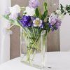 Vases |   Nordic Style Clear Acrylic Book Design Vase Transparent Aesthetic Flower Vase Office Home Room Decor Vases blue