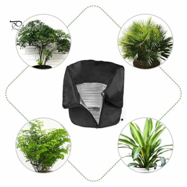 Vases |   Plant Winter Protection Pot Plant Frost Protection Cover Flower Pot Protection Bag Winter Outdoor Fruit Trees Potted Plants Protector Vases black