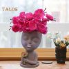 Vases |   Planters Pot Vivid Appearance Ornamental Corrosion Resistant Fancy Cute Girls Head Face Shape Resin Flower Pot Home Supplies Vases beige