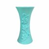 Vases |   Plastic Embossment Vase Home Office Flower Arrangement Pot Container Table Decor Vases light blue