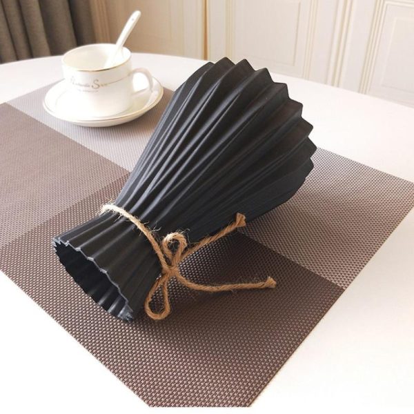 Vases |   Plastic Vases Home Decoration Anti-Ceramic Vases European Wedding Modern Decorations Rattan-Like Unbreakable Creative Simplicity Vases black