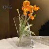 Vases |   Transparent Flower Vase Attractive Creative Desktop Plant Holder Decor Vases blue