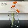 Vases |   Transparent Flower Vase Attractive Creative Desktop Plant Holder Decor Vases blue