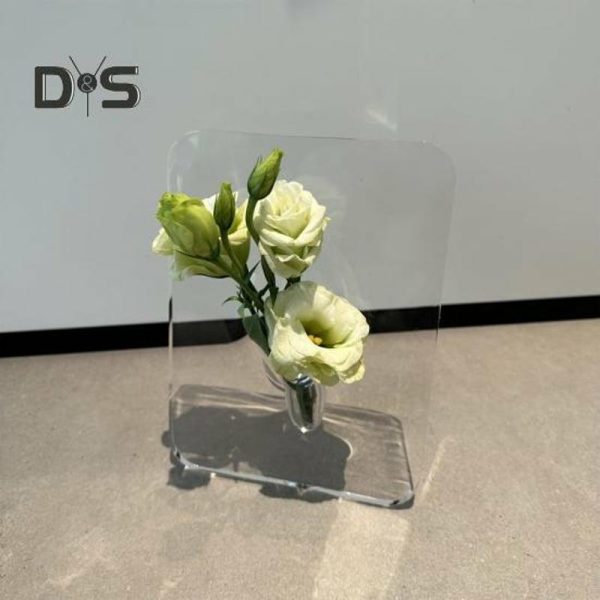 Vases |   Transparent Flower Vase Attractive Creative Desktop Plant Holder Decor Vases blue