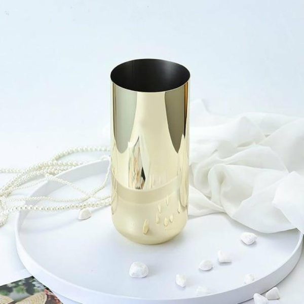 Vases |   Useful Vase Decor Eye-Catching Stainless Steel Ornamental Vases golden