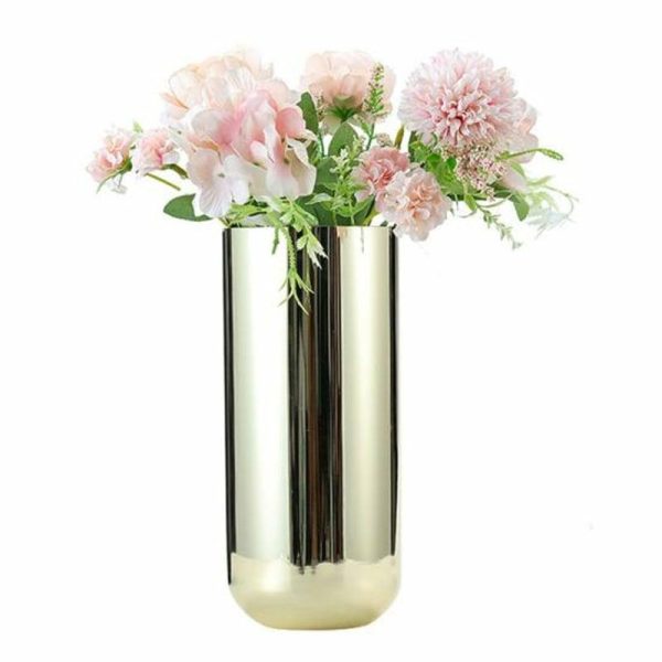 Vases |   Useful Vase Decor Eye-Catching Stainless Steel Ornamental Vases golden