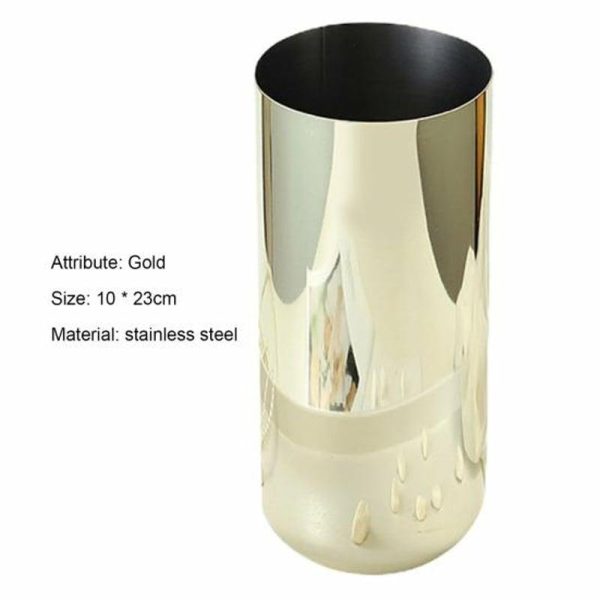 Vases |   Useful Vase Decor Eye-Catching Stainless Steel Ornamental Vases golden