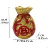 Vases |   Wealth Figurine Flower Vase Chinese Money Bag Fortune For Home Vases gold