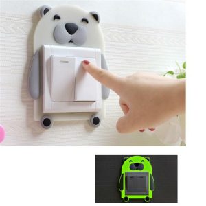 Wall Stickers |   1 Piece Luminous Switch Sticker Silicone Wall Sticker For Kids Baby Nursery Home Decor Cute Animals Wall Stickers Wall Stickers