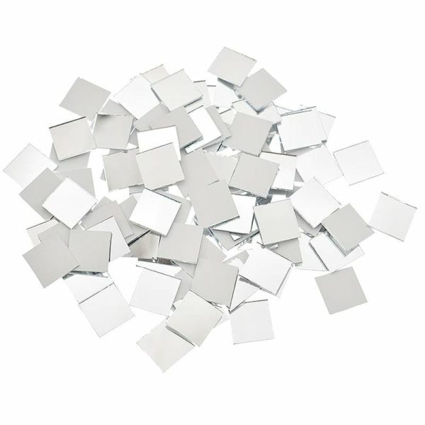 Wall Stickers |   100Pcs Glass Mirror Sticker 1Mm Thick 20X20Mm Glass Wall Stickers black