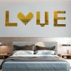 Wall Stickers |   100Pcs Glass Mirror Sticker 1Mm Thick 20X20Mm Glass Wall Stickers black