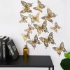 Wall Stickers |   12 Pcs/Set 3D  Hollow  Butterflying  Series  Decorative  Wall  Stickers Diy Art Pearlescent Home Decor Wall Decals Wall Stickers black