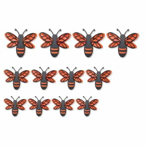 Wall Stickers |   12Pcs Background Sticker Removable Decorative Tear-Resistant Useful Bee Wall Stickers Accessories For Household Wall Stickers golden