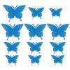 Wall Stickers |   12Pcs Fridge Poster Shatterproof Wide Application Lightweight Attractive Double Wing Mural Sticker For Car Wall Stickers blue