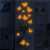 Wall Stickers |   12Pcs Wall Sticker Luminous Effect Easy To Use Pvc Butterfly Wall Stickers blue