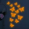 Wall Stickers |   12Pcs Wall Sticker Luminous Effect Easy To Use Pvc Butterfly Wall Stickers blue