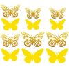 Wall Stickers |   12Pcs/Set Wall Stickers Double-Layered Removable Paper Artistic Wall Glitter Butterfly Wall Stickers blue