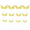 Wall Stickers |   12Pcs/Set Wall Stickers Dragonfly Pattern Removable Paper Diy Tv Background Wall Stickers golden