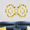 Wall Stickers |   12Pcs/Set Wall Stickers Dragonfly Pattern Removable Paper Diy Tv Background Wall Stickers golden