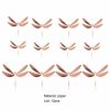 Wall Stickers |   12Pcs/Set Wall Stickers Dragonfly Pattern Removable Paper Diy Tv Background Wall Stickers golden