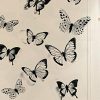 Wall Stickers |   24Pcs Wall Stickers Self-Adhesive Diy Art Decor Removable 3D Butterflies Black Wall Stickers Wall Stickers black white