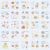 Wall Stickers |   25Pcs Cute Stickers Set Easy To Peel Stick High-Definition Printing Lovely Wide Application Stickers For Girls Wall Stickers blue