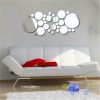 Wall Stickers |   26Pcs 3D Round Mirror Wall Sticker Diy Tv Background Bathroom Bedroom Stickers Home Decor Wall Stickers gold