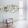 Wall Stickers |   26Pcs 3D Round Mirror Wall Sticker Diy Tv Background Bathroom Bedroom Stickers Home Decor Wall Stickers gold