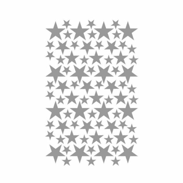 Wall Stickers |   39Pcs/Set Five-Pointed Star Pattern Removable Wall Stickers Kids Bedroom Decor Wall Stickers black