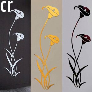 Wall Stickers |   3D Diy Flower Shape Acrylic Wall Sticker Modern Stickers Decoration Wall Stickers black